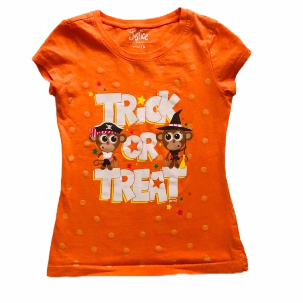 Justice Girls Halloween Shirt Size 5